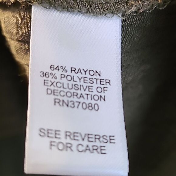 Cato Army Green Embroidered Lace Top with Bell Sleeves, Size  22/24W - Picture 7 of 7